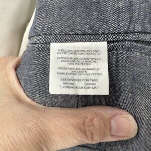 jacket blazer sport coat linen cotton blue unlined business 44R